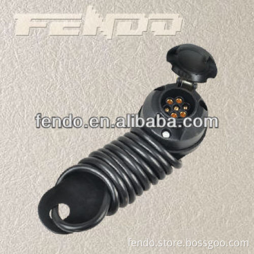 Plastic trailer connector adapter set with spring wire